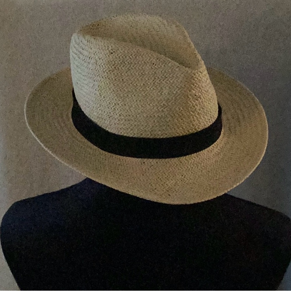 H&M Straw Fedora with Black Band